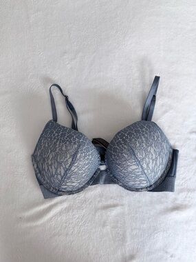 Victoria's Secret Lace Push-Up Bra in Slate Blue